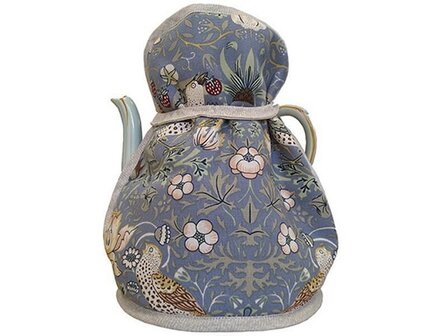 Tea Cosy William Morris Strawberry Thief Blue Wrap Around