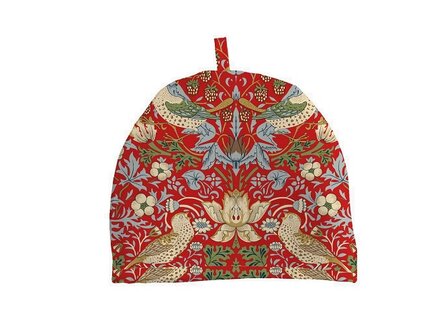 Tea Cosy William  Morris  Strawberry Thief Red Small