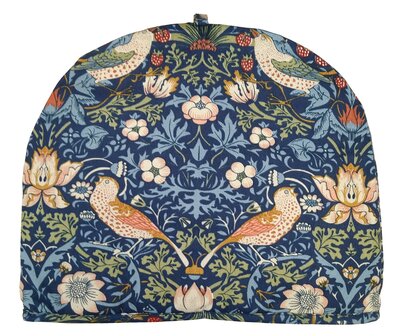 Tea Cosy William Morris Strawberry Thief Navy Blue